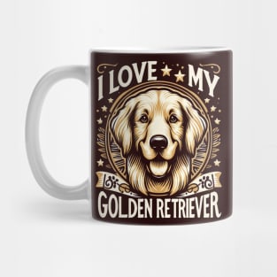 Golden Retriever I Love My Golden Retriever Design Mug